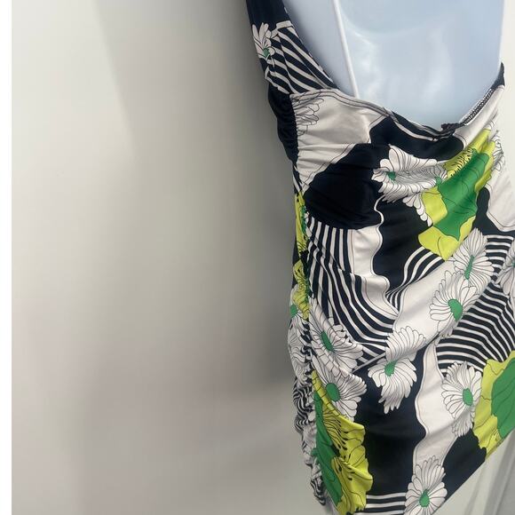 Vintage Forever Y2K Halter Top Sz L Daisy Retro Hippie Pinup 90s Ruched Babydoll - Picture 7 of 9